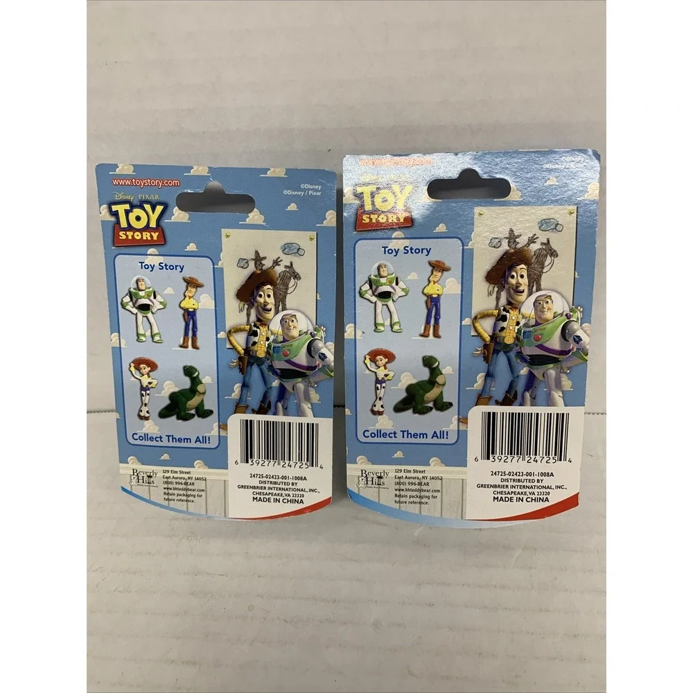 Lot Of 2 Disney Pixar Toy Story Mini Figurines Woody & Rex Pic, New!